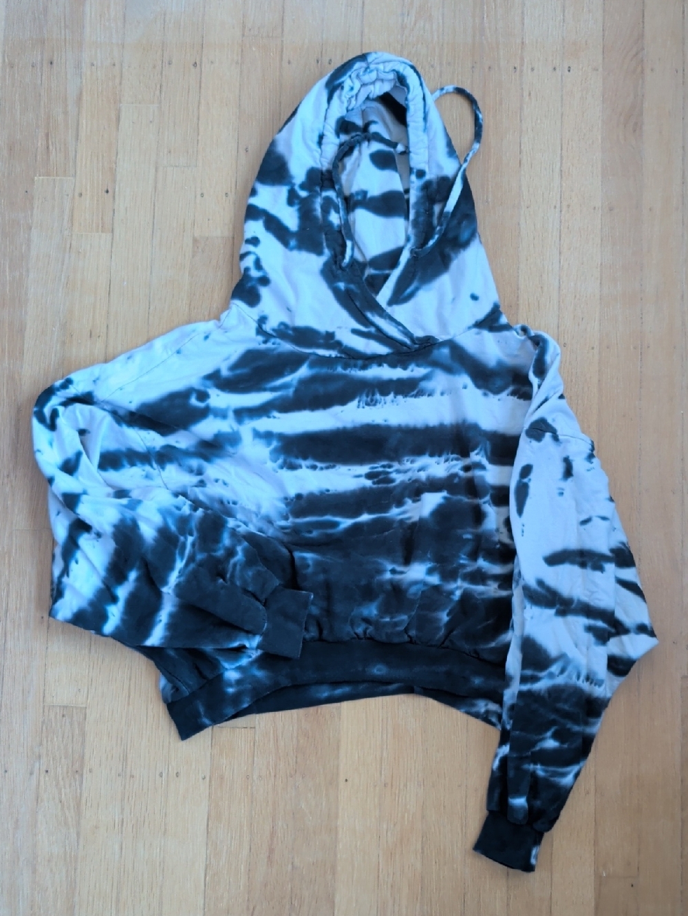 Young Fabulous & Broke Black and White Tie-Dye Hoodie
